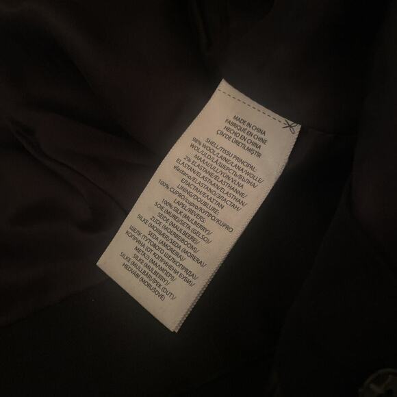 Ralph Lauren Tuxedo Jumpsuit Black Wool Long Sleeve 0 Straight Leg Silk Lapels - Picture 7 of 12